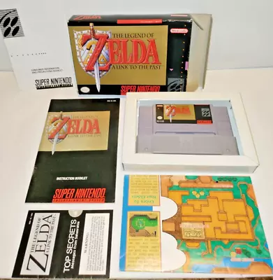 The Legend Of Zelda: A Link To The Past Super Nintendo SNES CIB Box Map Complete • $224.99