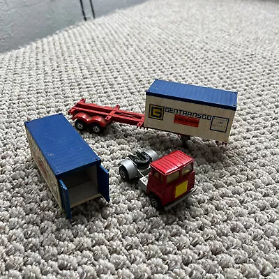 Matchbox Superkings Scammell Tractor & Trailer With Gentransco Containers K17 • $19.97