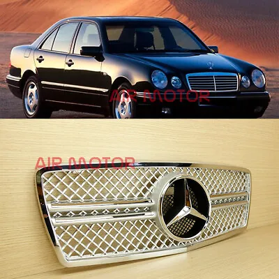 Pre-Facelift Chrome Silver Front Grille Fit 96-99 Benz W210 E-Class Wagon 4DR • $178.65