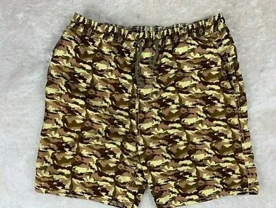 Bosco Sport Mens Swim Trunks Shorts Size 34 Camouflage Drawstring • $21.31