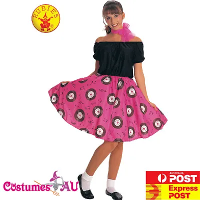 $30.99 • Buy Ladies 50s Grease Poodle Costume Rock N Roll 1950s Retro Rockabilly Fancy Dress