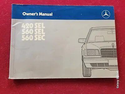 MERCEDES 1988 OWNERS MANUAL 560SEL 420SEL 560SEC 126 OWNER'S BOOK Free Shipping  • $40