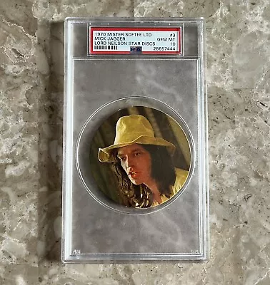 1970 Mister Softee #3 Mick Jagger RC PSA 10 Gem Mint POP 21 HOF GOAT Singer • $0.99