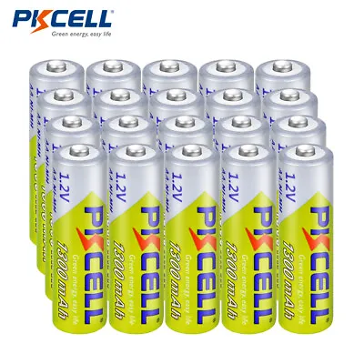 Lot PKCELL AA Rechargeable Battery Ni-MH 1300mAh 1.2V Solar Light Batteries US • $4.51