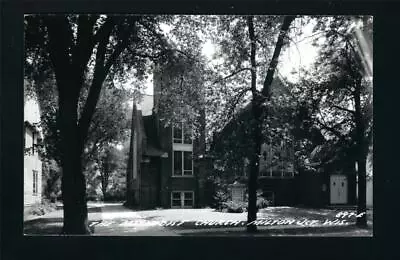 Milton Junction Jct Wisconsin WI 1940s RPPC Old Brick Methodist Church Bell Twr • $13.98