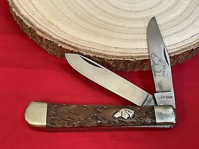 Vintage KA-BAR Dog Head 2-Blade Folding Knife Stag Handles • $495