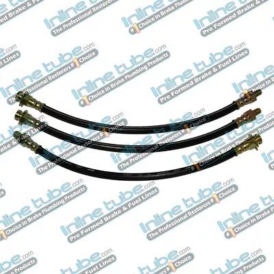 66-69 Mopar A-Body Dart Cuda Front And Rear Drum Brake Rubber Flex Hose Set 3Pc • $45.45