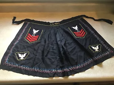 £206.85 • Buy RARE WW2 NAVY  SWEETHEART REMEMBRANCE ITEM HAT Petty Officer STOREKEEPER PATCHES