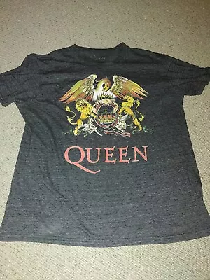 Queen Freddy Mercury Men's Logo T-shirt Size Men's L Large Heather Gray • $11.24