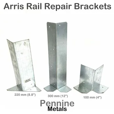 £5.25 • Buy Arris Rail REPAIR Brackets (475) Fencing Panel Post Galvanised 3 Sizes Available