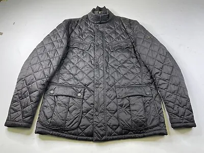 Men's Barbour International Windshield Polarquilt Quilted Black Jacket Coat XL • $99.99