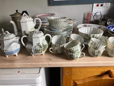 £89.99 • Buy Vintage Antique Delicate Bone China Tea Set Oriental Design X 35 Items