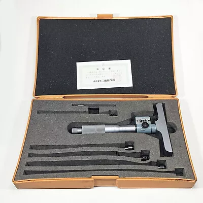 Mitutoyo 229-134 Digit Depth 4  Base Micrometer W/ 4 Rods - 0-4  - Counter Japan • $179.95