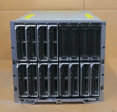 Dell PowerEdge M1000e Chassis 12x M610 Blade 24 X 4Core E5630 384Gb Ram PERC 6/i • $2515.63