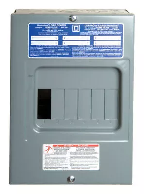 $39.99 • Buy SquareD Homeline 100-Amp 6Space 12-Circuit Indoor Main-Breaker Panel Load-Center