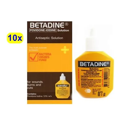 10x Betadine Povidone Iodine Antiseptic Wound Infection Solution 15 Cc  Exp.2028 • £42