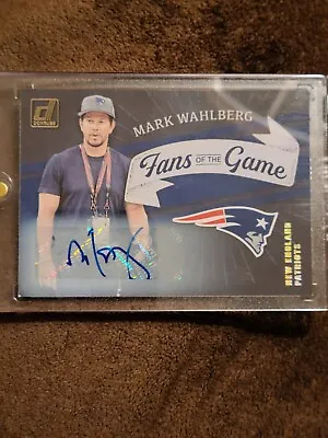 $250 • Buy Mark Wahlberg 2022 Donruss Football FANS OF THE GAME Autograph Patriots