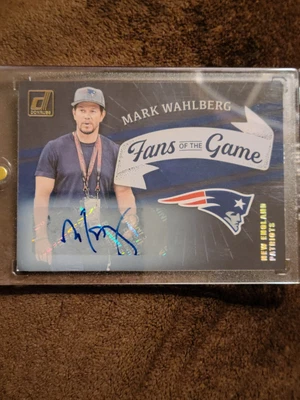 $250 • Buy Mark Wahlberg 2022 Donruss Football FANS OF THE GAME Autograph Patriots