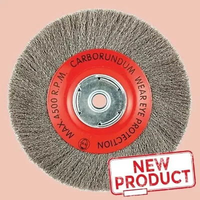 Carborundum 8  Bench Grinder Fine Crimped Wire Wheel Brush 5/8 Arbor 4500 RPM • $16.75