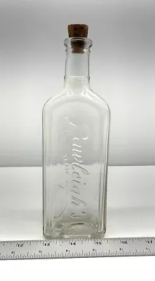 Vintage Collectible Rawleigh's Clear Glass Bottle With Cork Stopper • $10