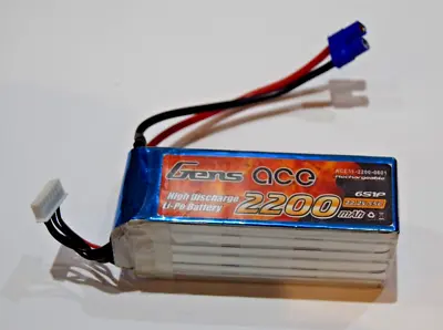 Gens Ace 2200mah 55c 22.2v LIPO Battery 6S1P High Discharge NEW • £39.99
