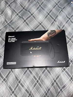 £179 • Buy Brand NEW - 2023 Marshall Middleton Portable Bluetooth Speaker, Black & Brass