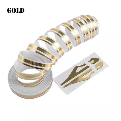 32Feet Vinyl Pinstriping Pin Stripe Double Line Car Tape Decal Sticker Gold • $5.90