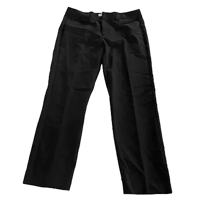 ELLE Pants Womens 4 Solid Black Mid Rise Ankle Trouser Career Zip Cotton Blend  • $11.99