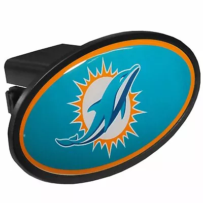 Miami Dolphins Durable Plastic Oval Hitch Cover Licensed NFL Football • $16.49
