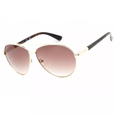 Guess Factory GF0221 32F Gold / Gradient Brown Aviator Sunglasses W/Lens 59mm • $70