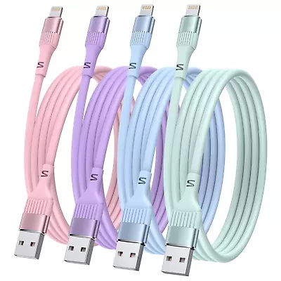 Ankoda Iphone Charger Cable4Pack 3FT/1M Mfi Certified Iphone Fast Charging Cabl • £8.54