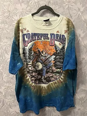 Vintage Grateful Dead 1994 Fall Tour T-shirt-Tye Dye-Liquid Blue Tag XL • $88