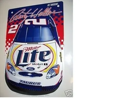 MINT 2000 NEVER USED RUSTY WALLACE #2 MILLER LITE Ford RACING HOOD NASCAR SIGN • $4.95