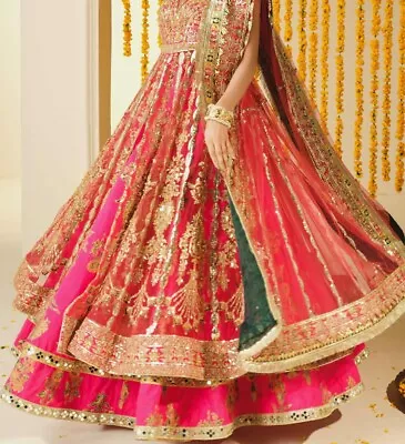 Elegant Pakistani Indian Wedding Dress Hot Pink • $225