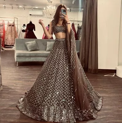 Indian Bridal Lehenga Choli Party Wear Lehnga Choli Bollywood Designer Dress Eid • $67.14