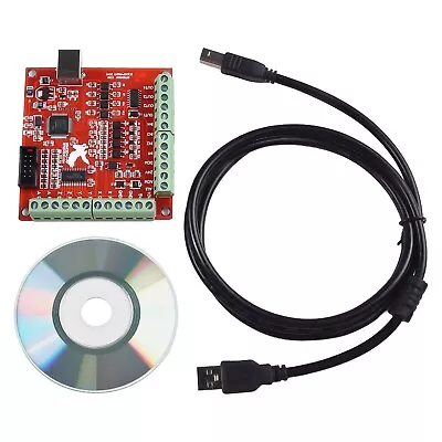 USB MACH 3 100Khz Breakout Board 4-Axis Interface Driver CNC Motion Controller • $23.96