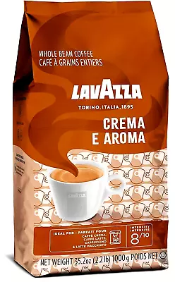 LAVAZZA Crema E Aroma Arabica And Robusta Medium Roast Coffee Beans Pack Of 1  • £12.49