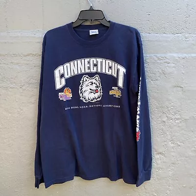 2004 UConn Huskies Dual National Champions Long Sleeve Shirt • $27.97