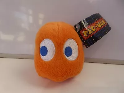 PAC-MAN Clyde Orange Ghost Soft Plush Video Game Toy NEW With Tags Bandai Namco • £9.95