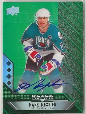 2014-15 Black Diamond Emerald All Star Auto Quad Diamond #210 Mark Messier 02/10 • $149.99