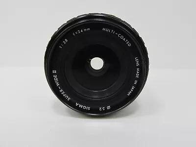 Sigma AF 24mm F/2.8 Super-Wide II Multi-Coated Lens [52] UNTESTED AS-IS • $49.99