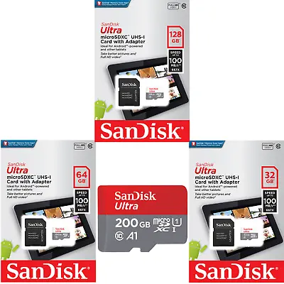 SanDisk Micro SD Card 16GB 32GB 64GB 128GB 256GB Ultra Memory Card Wholesale Lot • $199.95