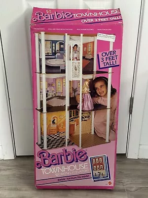 Vintage 1987 Barbie Townhouse Missing 3 Pieces Has Elevator Read Description • $95