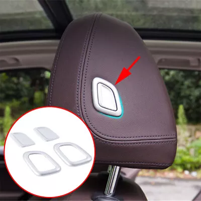 $20.38 • Buy For BMW X3 X4 2018-2022 Chrome Seat Headrest Adjustment Button Cover Trim Parts