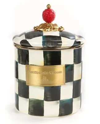 MacKenzie-Childs Courtly Check Enamel Canister - Small • $89