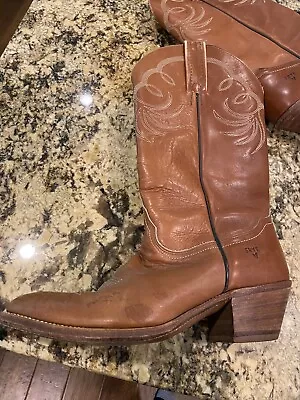 Men's Frye Lether Western Cowboy Boots Sz. 11D Pull On Motorcycle • $65