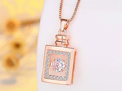  Perfume Bottle Pendant 925 Sterling Silver Chain Necklace Womens Jewellery Gift • £3.49