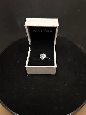 Pandora Sparkling Levelled Heart Charm NEW • £5.50