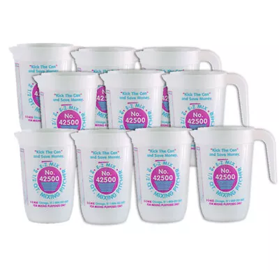 10ct 2.5 Qt E-Z Mix Reusuable Auto Paint Mixing Cups / Pitchers 42500 Automotive • $49.45