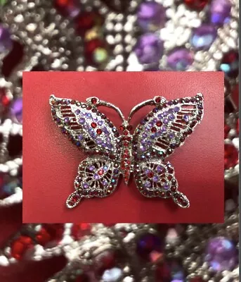 £76.31 • Buy Formal Shiny Rhinestone Brooch Exquisite Butterfly Pin Party Sequins Colourful